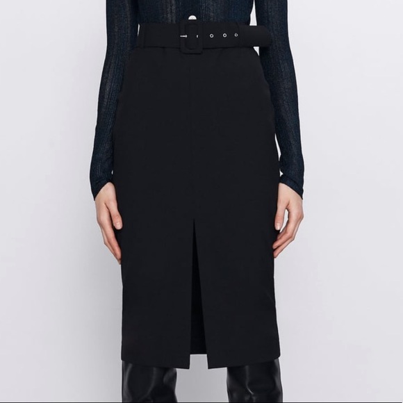 Zara Dresses & Skirts - NEW!! Zara Belted Highwaisted Skirt